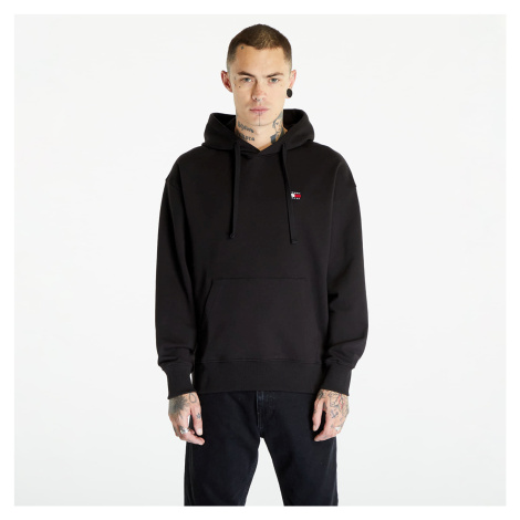Mikina Tommy Jeans Relaxed Badge Hoodie Black Tommy Hilfiger