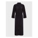 Sisley Košeľové šaty 4B5FLV01Y Čierna Regular Fit