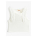 Koton Plain White Girls' Undershirt 3skg30021ak