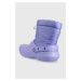 Snehule Crocs Classic Lined Neo Puff Boot fialová farba, 206630