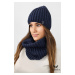 Kamea Woman's Hat&Scarf K.23.221.12 Navy Blue