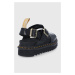 Sandále Dr. Martens Vegan Voss dámske, čierna farba, na platforme DM26803001