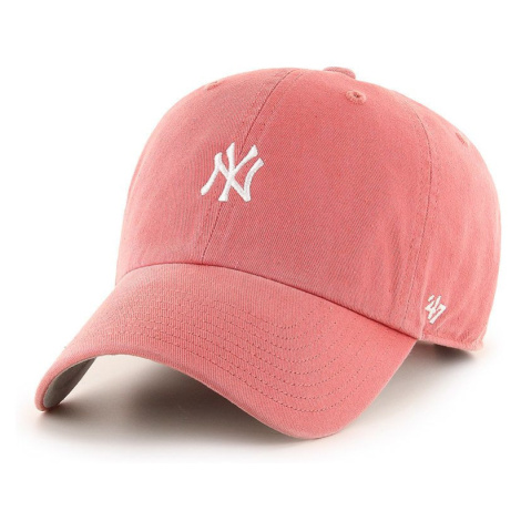Čiapka 47brand New York Yankees ružová farba, s nášivkou 47 Brand