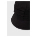 Bavlnený klobúk Karl Lagerfeld čierna farba, bavlnený