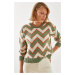 Bianco Lucci Women's Jacquard Sweater