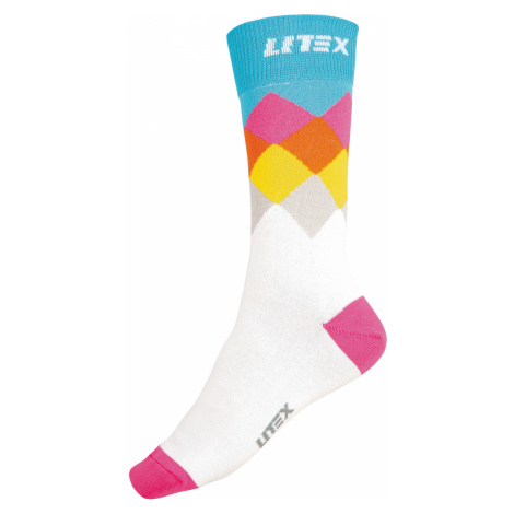 Litex Dizajnové ponožky 9A006 ružová