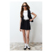 Trendyol Black Belted Mini Woven Shorts