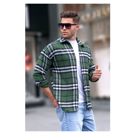 Madmext Khaki Regular Fit Lumberjack Shirt 5553
