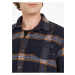 Tmavomodrá pánska vrchná flanelová košeľa s prímesou vlny Tommy Hilfiger
