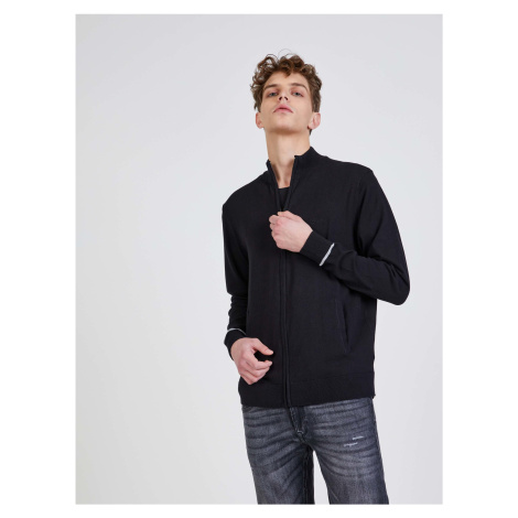 Black men's sweater with stand-up collar Guess Kennard - Men