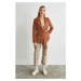 Trendyol Camel Velvet Blazer Jacket