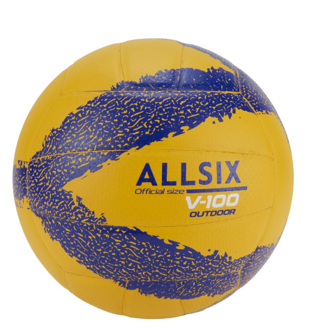 Volejbalová lopta Outdoor VBO100 žlto-modrá