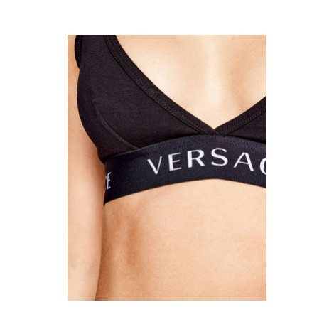 Versace Podprsenka Bralette Logo AUD04069 Čierna