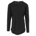 Long Shaped Fashion L/S T-Shirt Black