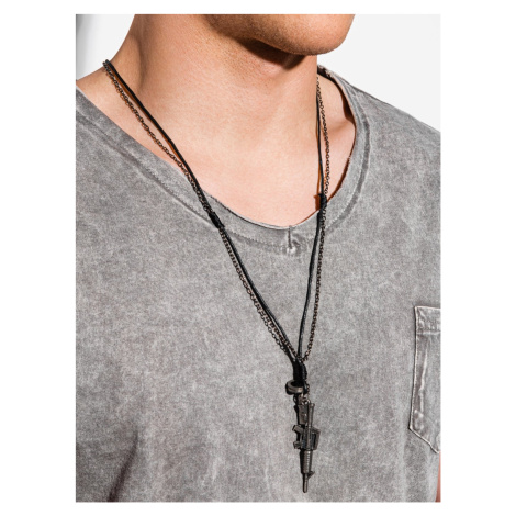 Ombre Clothing Men's necklace on the leather strap