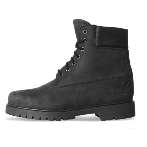 Vasky Farm Medium Black - Pánske kožené členkové topánky čierne, ručná výroba jesenné / zimné to
