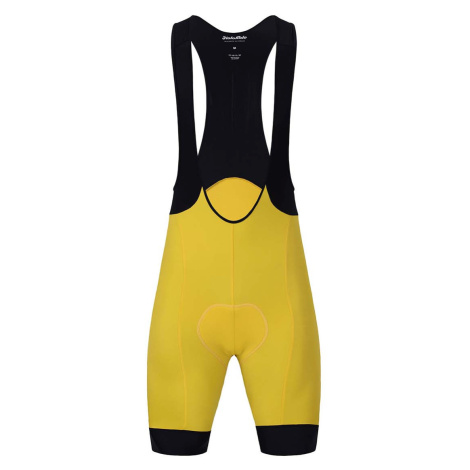 HOLOKOLO Cyklistické nohavice krátke s trakmi - ELITE - žltá/čierna