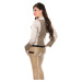 Trendy KouCla Business-Blazer w. caro-aplikácia white 42