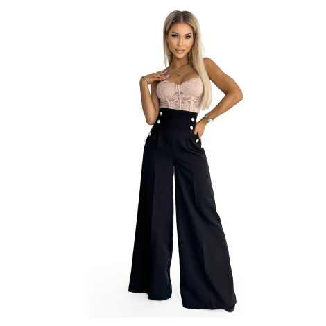 Elegant wide trousers with high waist Numoco
