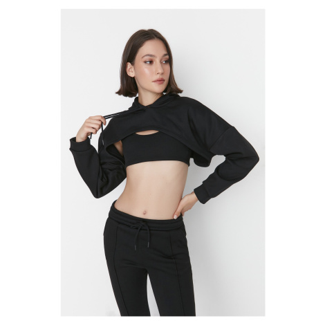 Trendyol 3-Pack Black Crop Sweatshirt, Sports Bra and Sweatpants Sports Suit