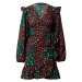 Dorothy Perkins Šaty  smaragdová / svetloružová / červená / čierna
