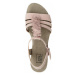 Ružové komfortné sandále na klinovom podpätku Easy Street