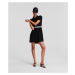 Šaty Karl Lagerfeld Logo Tape Shirt Dress Čierna