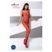 Passion BS071 red - Bodystocking Farba: Červená