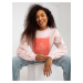 Light pink oversized sweatshirt with printed design