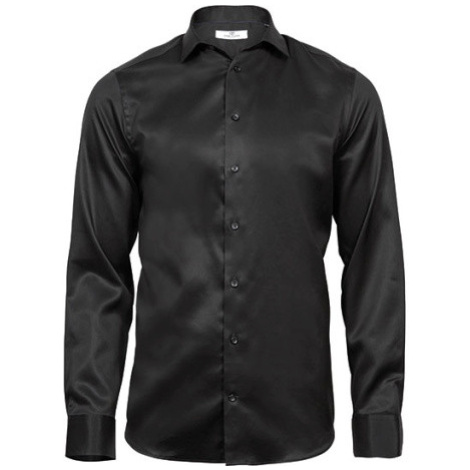 Tee Jays Pánska slim košeľa s dlhým rukávom TJ4021 Black