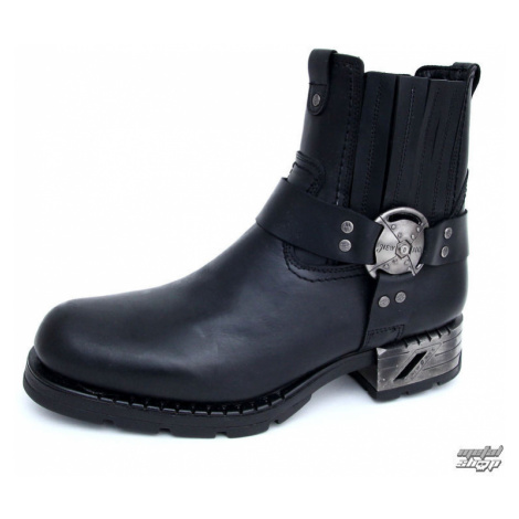 topánky kožené NEW ROCK MR007-S1 Čierna