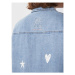 Femi Stories džínsová košeľa Linsy Modrá Oversize