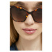 Slnečné okuliare Love Moschino dámske, hnedá farba