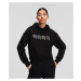 Mikina Karl Lagerfeld Ikonik 2.0 Outline Hoodie Black