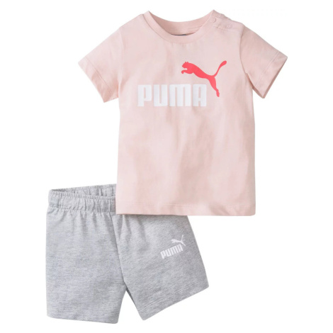 RUŽOVO-SIVÁ SÚPRAVA PUMA MINICATS TEE SHORT SET 845839-36