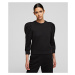 Mikina Karl Lagerfeld Puffy Sleeve Logo Sweatshirt Čierna