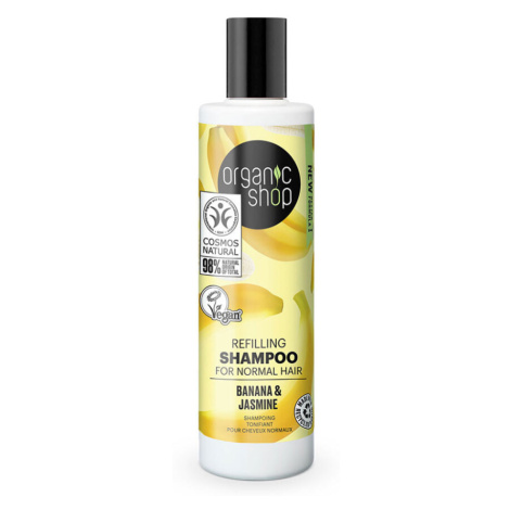ORGANIC SHOP Vyživujúci šampón pre normálne vlasy Banán a jazmín 280 ml