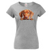 Dámské tričko s potlačou Maďarský stavač - tričko pre milovníkov psov