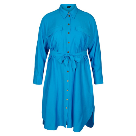 Zizzi Košeľové šaty  modrá