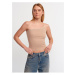 Dilvin 20673 Washed Asymmetric Top-Beige