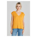 VESTA GANT LINEN BLEND V-NECK VEST MEDAL YELLOW