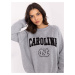 Tmavosivá dámska oversize mikina bez kapucne EM-BL-857-1.02X-grey
