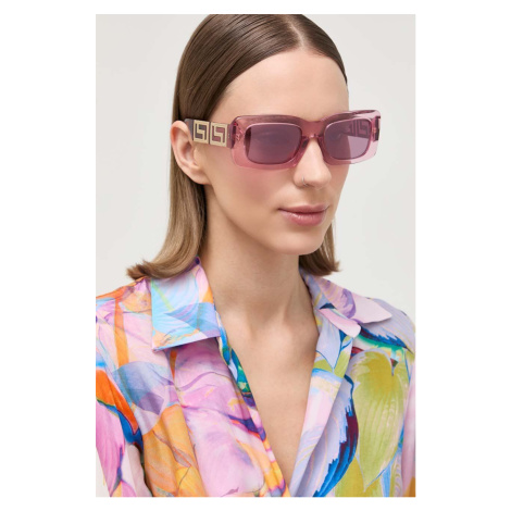 Slnečné okuliare Versace dámske, ružová farba, 0VE4444U