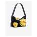Žlto-čierna dámska kvetovaná kabelka Desigual Margaritas Dover
