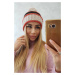 Women's Cap Kinga K297 Black + Red + Beige