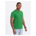 Ombre BASIC men's classic cotton T-shirt - green