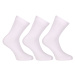 3PACK Socks Nedeto Ankle Bamboo White