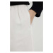 Ľanové šortky Gant béžová farba, jednofarebné, vysoký pás