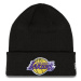 New Era Čiapka Essential Cuff Beanie Los Angeles Lakers Hat 60348856 Čierna