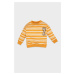 DEFACTO Baby Boy Crew Neck Striped Soft Furry Sweatshirt